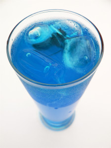 Blue cocktail highball collins